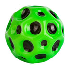 Minge Saltareata Hiperelastica, Space Moon Ball foarte Elastica, Antistress pentru Copii, Diametru 66 mm, Verde