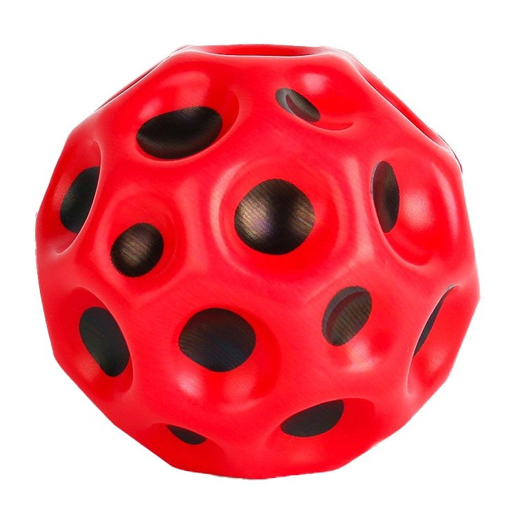 Minge Saltareata Hiperelastica, Space Moon Ball foarte Elastica, Antistress pentru Copii, Diametru 66 mm, Rosu