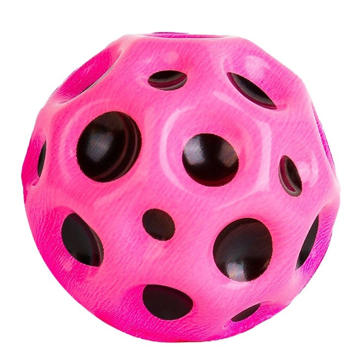 Minge Saltareata Hiperelastica, Space Moon Ball foarte Elastica, Antistress pentru Copii, Diametru 66 mm, Roz
