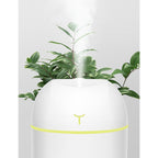 Mini Umidificator Portabil, 2 Moduri, Aromaterapie, Silentios, Lumina Ambientala, Incarcare USB, 220 ml, 8 x 8 x 10.3 cm, Alb