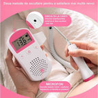 Monitor Fetal Doppler, Monitorizare Sarcina, Ritm Cardiac, Ecran LCD 4.5 cm, 2 x Baterii AA (neincluse), Portabil, din ABS, 12.8 x 9.6 x 3 cm, Utilizare de la 9 Saptamani, Albastru