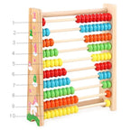 Numaratoare din Lemn, Vopsea Ecologica, 10 Siruri x 10 Margele, 4-6 Ani, 24.5 x 20.5 cm, Multicolor