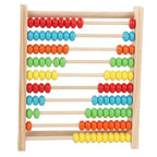 Numaratoare din Lemn, Vopsea Ecologica, 10 Siruri x 10 Margele, 4-6 Ani, 24.5 x 20.5 cm, Multicolor