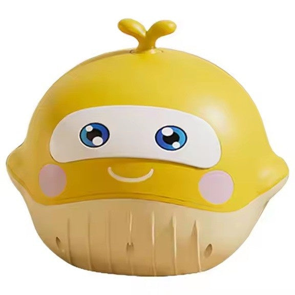Olita 2in1, Model Balena, cu Reductor WC, din Plastic, cu Muzica si Lumini, 36 x 41 x 20 cm, Galben