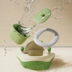 Olita 2in1, Model Balena, cu Reductor WC, din Plastic, cu Muzica si Lumini, 36 x 41 x 20 cm, Verde