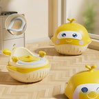 Olita 2in1, Model Balena, cu Reductor WC, din Plastic, cu Muzica si Lumini, 36 x 41 x 20 cm, Galben