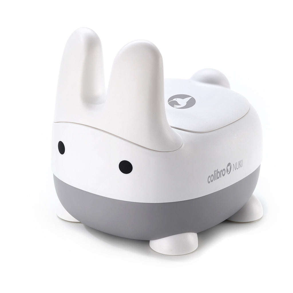 Olita Iepurasul Nuki by Colibro, cu insertie antistatica si capac, picioare din cauciuc, gri