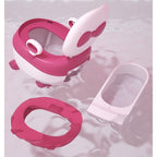Olita pentru Copii, +1an, Portabila, Design cu Fundita, cu Capac, Compartiment Detasabil, cu Manere, Roz