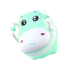Olita pentru Copii, +1an, Portabila, Design Vacuta cu Capac, cu Manere, Compartiment Detasabil, Perie Inclusa, Verde