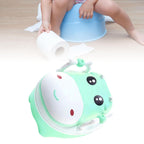 Olita pentru Copii, +1an, Portabila, Design Vacuta cu Capac, cu Manere, Compartiment Detasabil, Perie Inclusa, Verde