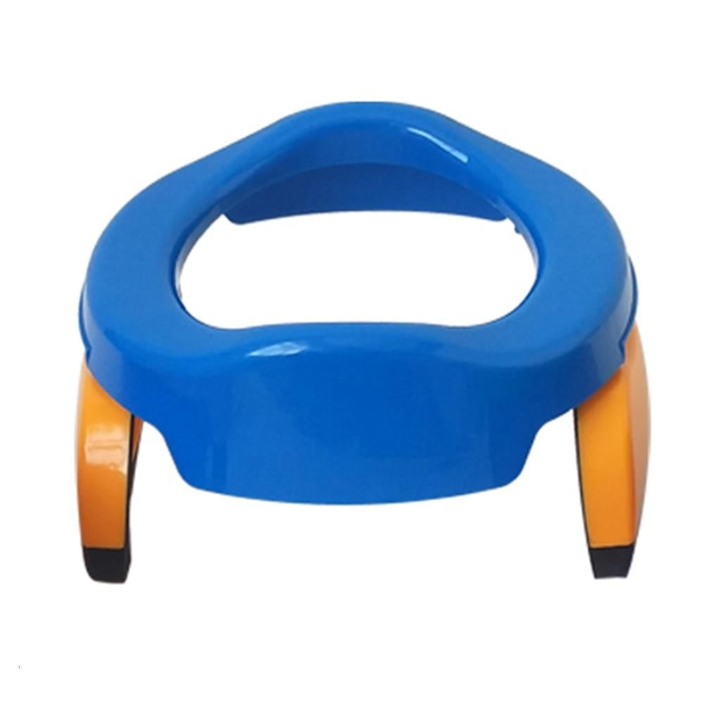 Olita Portabila 2 in 1, Olita + Capac de Toaleta, din Plastic, Diametru 21 cm, Albastru