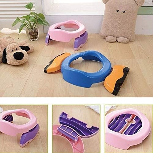 Olita Portabila 2 in 1, Olita + Capac de Toaleta, din Plastic, Diametru 21 cm, Roz