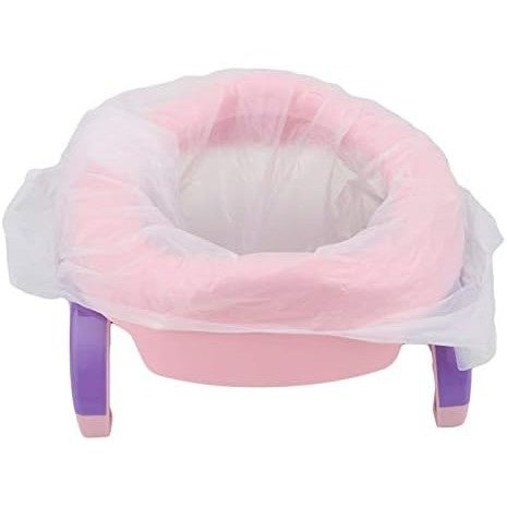 Olita Portabila 2 in 1, Olita + Capac de Toaleta, din Plastic, Diametru 21 cm, Roz