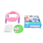 Olita Portabila 2 in 1, Olita + Capac de Toaleta, din Plastic, Diametru 21 cm, Roz