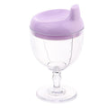 Pahar din Plastic Transparent cu Picior, pentru Copii, 14 x 7.7 cm, cu Cioc Antiscurgere, + 3 Ani, Fara Maner, Mov