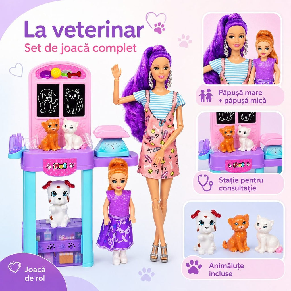Papusa Anglinda La Veterinar pentru Copii, 3+