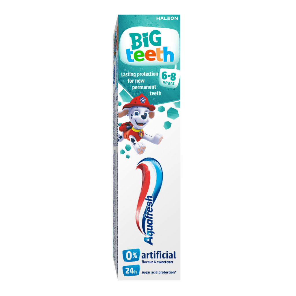 Pasta de dinti pentru copii, Big Teeth, 6-8 ani, 50 ml, Aquafresh