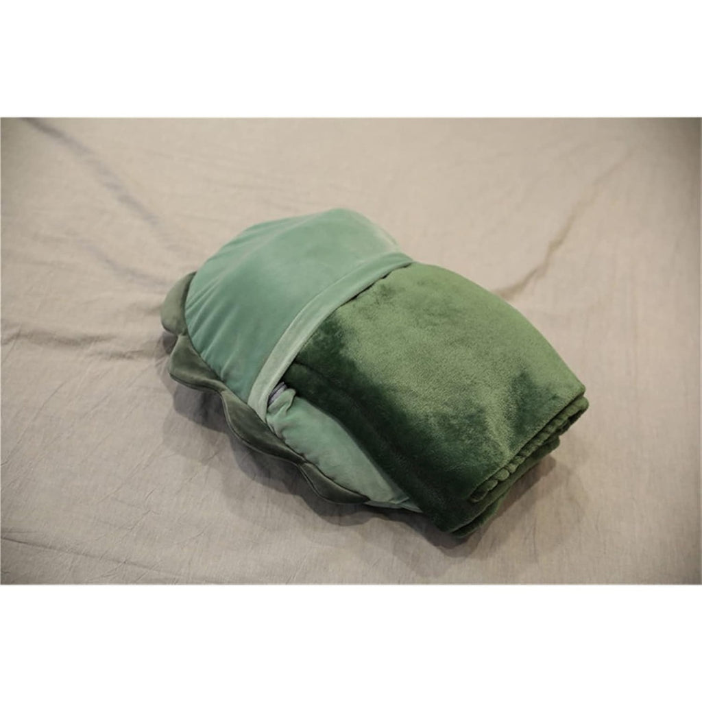 Patura 2in1 pentru Pat sau Canapea, Model Jucarie Dinozaur cu Spatiu de Depozitare Patura, Microfibra, 1x1.7 m, Verde