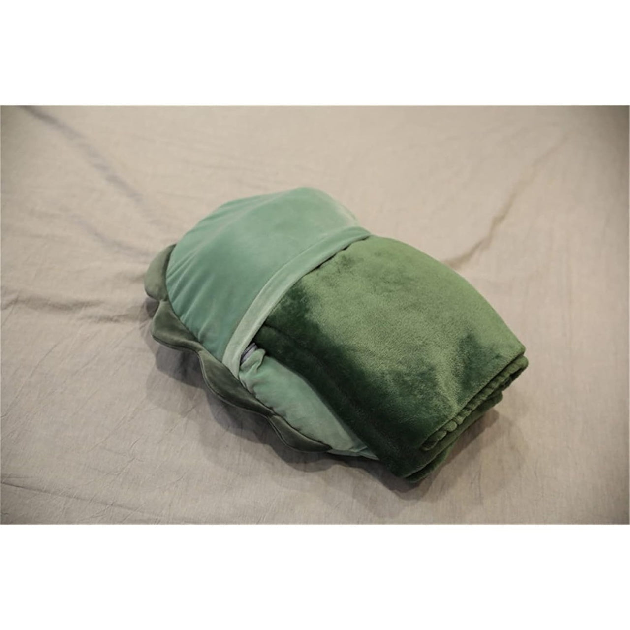 Patura 2in1 pentru Pat sau Canapea, Model Jucarie Dinozaur cu Spatiu de Depozitare Patura, Microfibra, 1x1.7 m, Verde