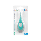 Periuta de dinti Akuku First brush bebelusi si copii, maner silicon, recomandat pentru 0-2 ani, turcoaz/gri