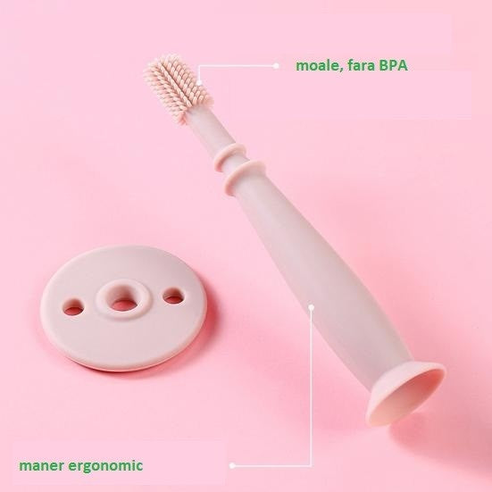 Periuta de Dinti din Silicon pentru Bebelusi, fara BPA, 360 Grade