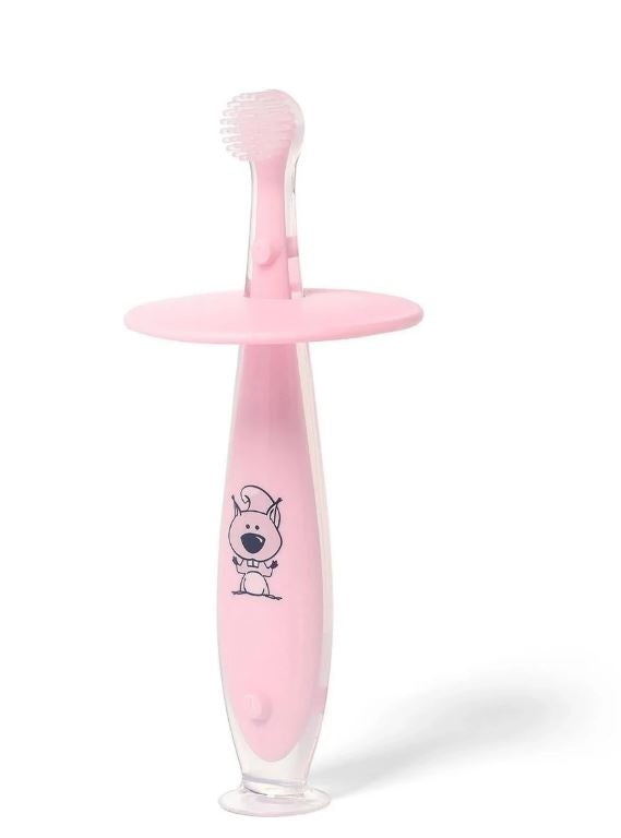 Periuta de dinti pentru copii, +6 luni, Babyono, Roz