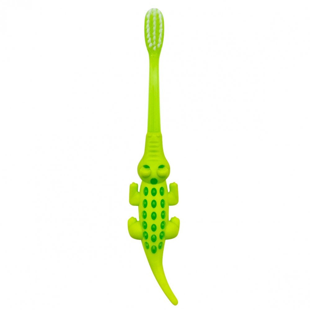 Periuta de dinti pentru copii Akuku Crocodile, Verde, 12m+
