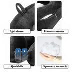 Perna de Calatorie, Pentru Gat, din Bumbac, cu 4 Cocoase, Ajustabila, Gri