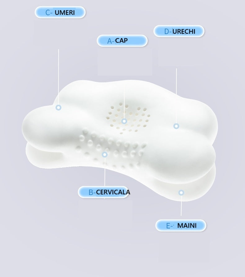Perna Ergonomica, pentru Copii 2-5 Ani, Antibacteriana, 5D, Revenire Lenta, 38 x 67 x 4/6 cm, Albastru