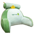 Perna Multifunctionala, Spatar pentru Pat, Protectie Lombara, Marime Medie, 60 x 40 cm, din Latex, Model Dinozaur, Verde
