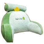Perna Multifunctionala, Spatar pentru Pat, Protectie Lombara, Marime Medie, 60 x 40 cm, din Latex, Model Dinozaur, Verde