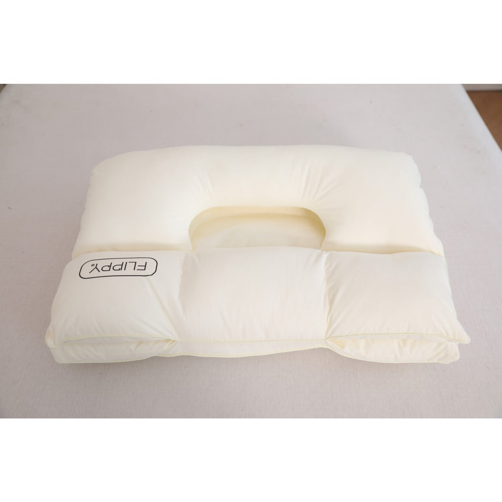 Perna Ortopedica 3 in 1, Strat Dublu, Protectie Cervicala, pentru Adulti, 45 x 70 cm, Alb