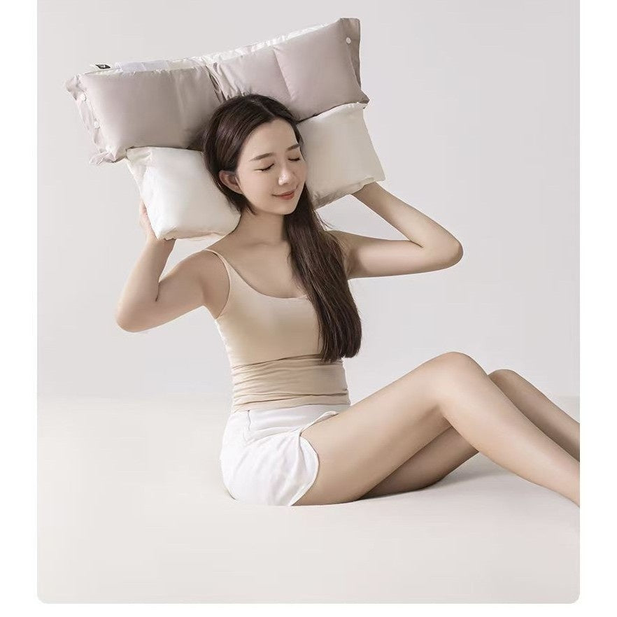 Perna Ortopedica 3 in 1, Strat Dublu, Protectie Cervicala, pentru Adulti, 45 x 70 cm, Alb
