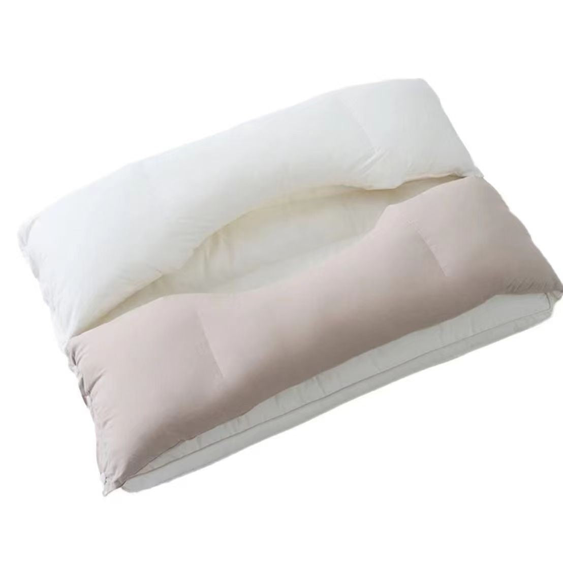 Perna Ortopedica 3 in 1, Strat Dublu, Protectie Cervicala, pentru Adulti, 45 x 70 cm, Alb