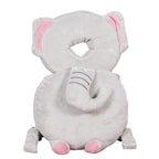 Perna tip Rucsac pentru Protectia Capului, Tetiera tip Elefant de Plus, pentru Bebelusi, Gri