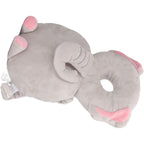 Perna tip Rucsac pentru Protectia Capului, Tetiera tip Elefant de Plus, pentru Bebelusi, Gri