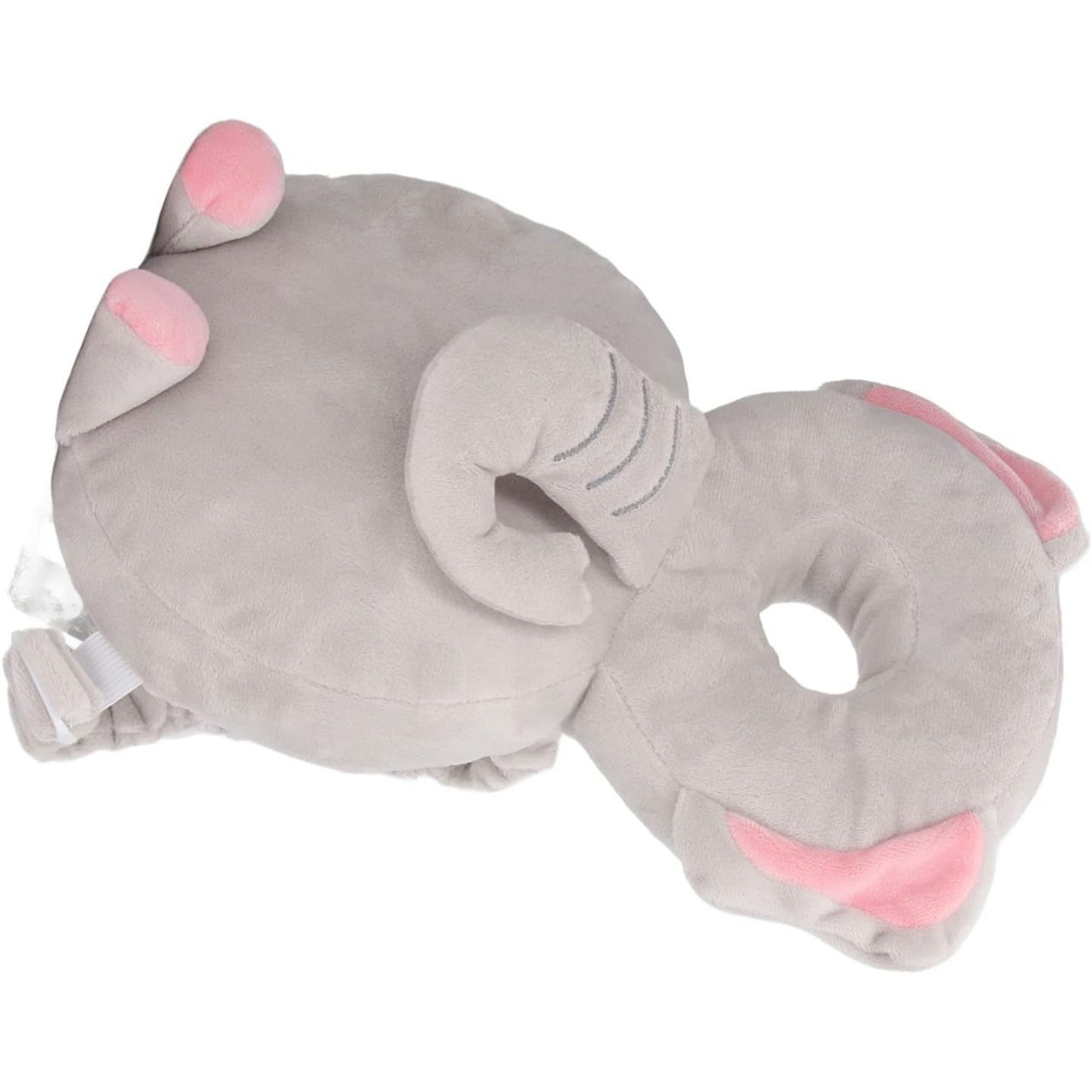 Perna tip Rucsac pentru Protectia Capului, Tetiera tip Elefant de Plus, pentru Bebelusi, Gri