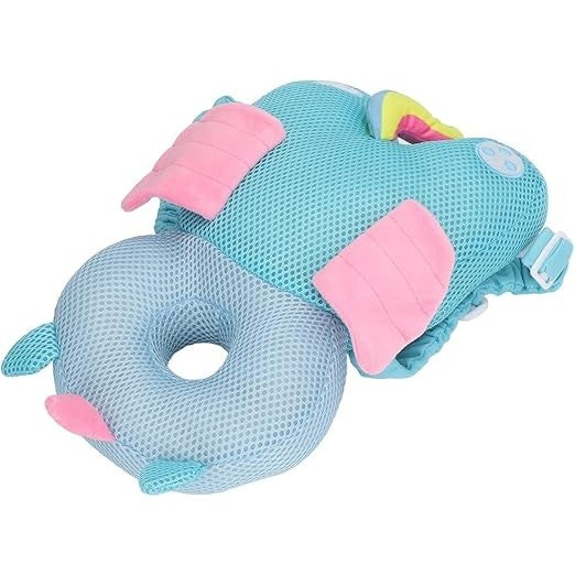 Perna tip Rucsac pentru Protectia Capului, Tetiera tip Unicorn, pentru Bebelusi, Albastru