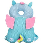 Perna tip Rucsac pentru Protectia Capului, Tetiera tip Unicorn, pentru Bebelusi, Albastru