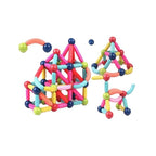 Piese Magnetice pentru Copii, Set din 128 de Piese de diferite Culori, Multicolor