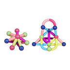 Piese Magnetice pentru Copii, Set din 138 de Piese de diferite Culori, Multicolor