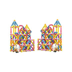Piese Magnetice pentru Copii, Set din 258 de Piese de diferite Culori, Constructor Magnetic, Multicolor