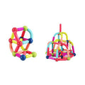Piese Magnetice pentru Copii, Set din 64 de Piese de diferite Culori, Multicolor