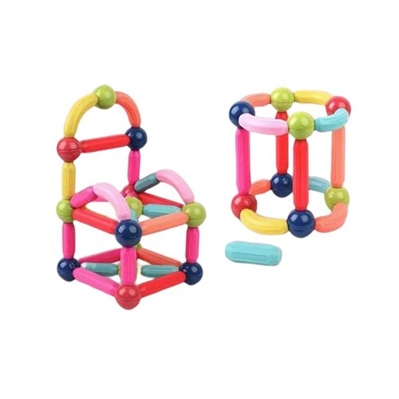 Piese Magnetice pentru Copii, Set din 68 de Piese de diferite Culori, Multicolor