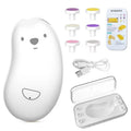 Pila Electrica, pentru Bebelusi si Adulti, din ABS, Incarcare USB, 6 Accesorii, cu Lumina Led, 8.8 x 4.9 cm, Alb