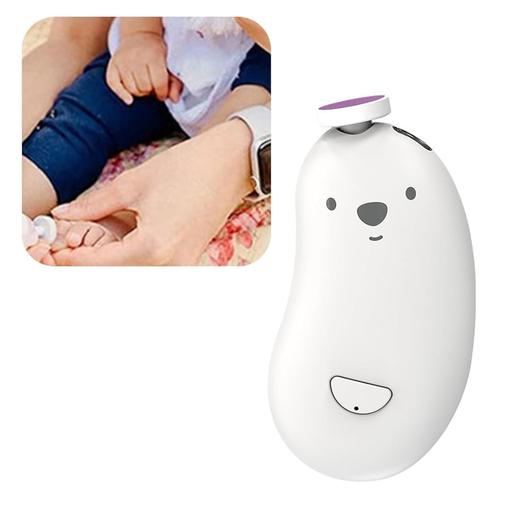 Pila Electrica, pentru Bebelusi si Adulti, din ABS, Incarcare USB, 6 Accesorii, cu Lumina Led, 8.8 x 4.9 cm, Alb