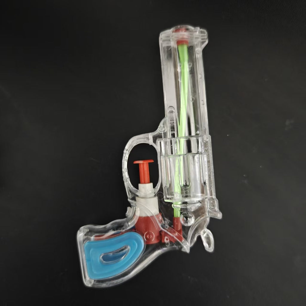 Pistol cu Apa, pentru Copii, din Plastic, 16 x 5 x 2 cm, Transparent/Albastru