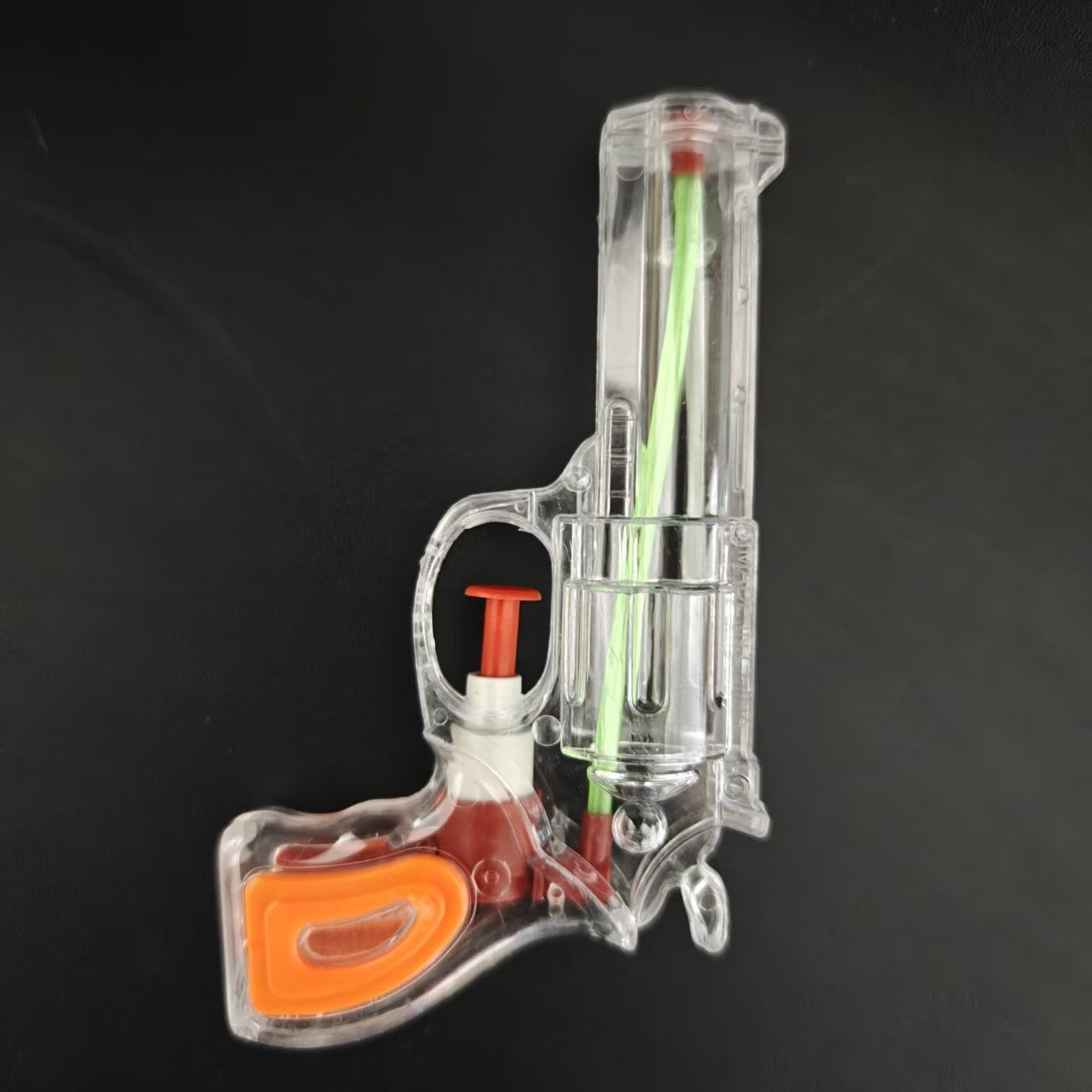 Pistol cu Apa, pentru Copii, din Plastic, 16 x 5 x 2 cm, Transparent/Portocaliu
