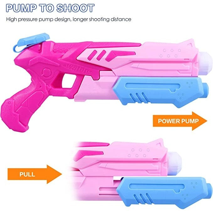 Pistol cu Apa pentru Copii, Rezervor, Pentru Piscina/Plaja, 6ani+, Roz, 300ML