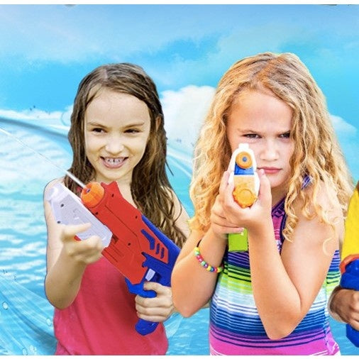 Pistol cu Apa pentru Copii, Rezervor, Pentru Piscina/Plaja, 6ani+, Bleumarin/Rosu, 300ML